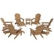 preview thumbnail 66 of 85, Vineyard HIPS Outdoor Folding Eco-Friendly All Weather Seashell Adirondack Chairs (12-Piece Conversation Set)