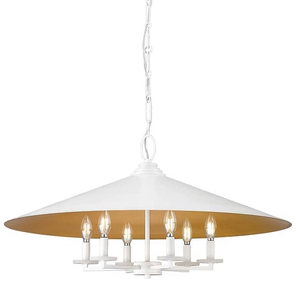slide 2 of 11, Z-Lite 1953-32 Rialto 6 Light 32" Wide Pendant Matte White