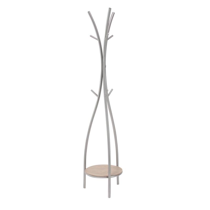 Metal Coat Rack - Silver - Roche River Decor - 17"Wx17"Lx73"H