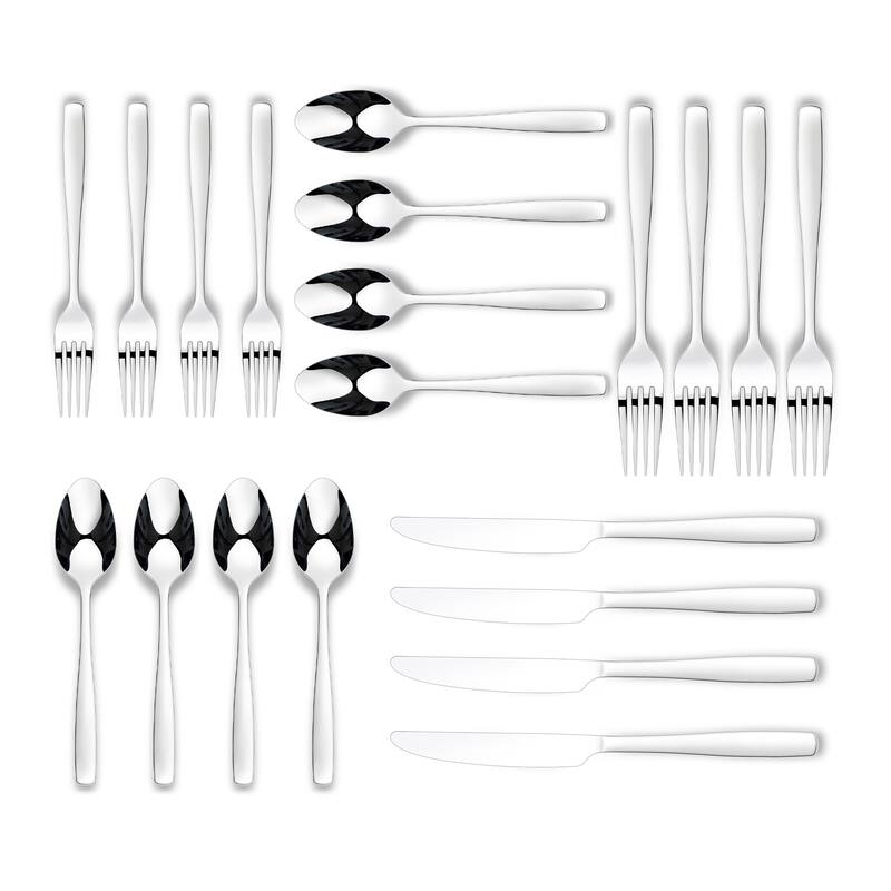 Ornative ELOISE 18/0 Silver Stainless Steel Flatware Set