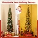 preview thumbnail 29 of 43, Green PVC Metal Slim Pencil Christmas Tree with LED Lights