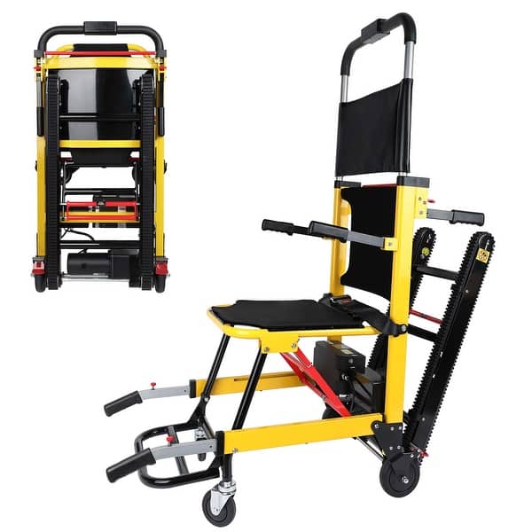 slide 2 of 7, Motorized Stair Climbing Wheel Chair Stairlift Mobility Elevator for Adults Electric Stair Climbing Hand Trucks 440lb Capacity Black