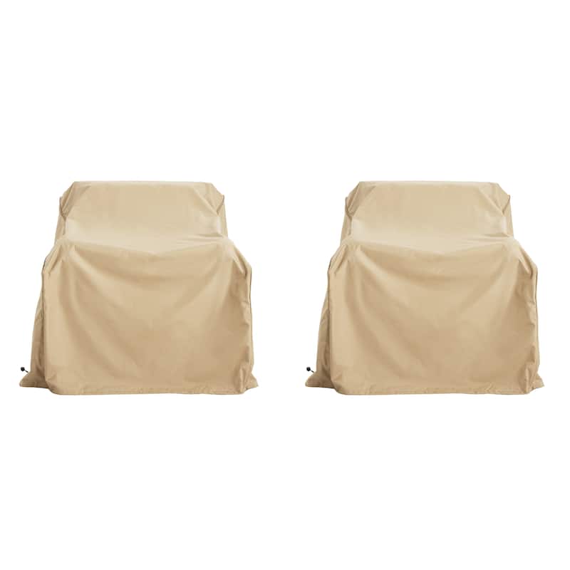 Roomfitters Outdoor Club Chair Shield Covers, Water-resistant and Easy to Clean, Set of 2