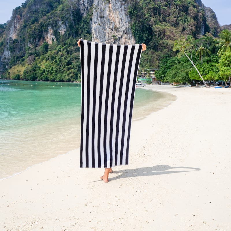 Arkwright California Cabana 4-Piece striped Beach Towel Set - 30x70