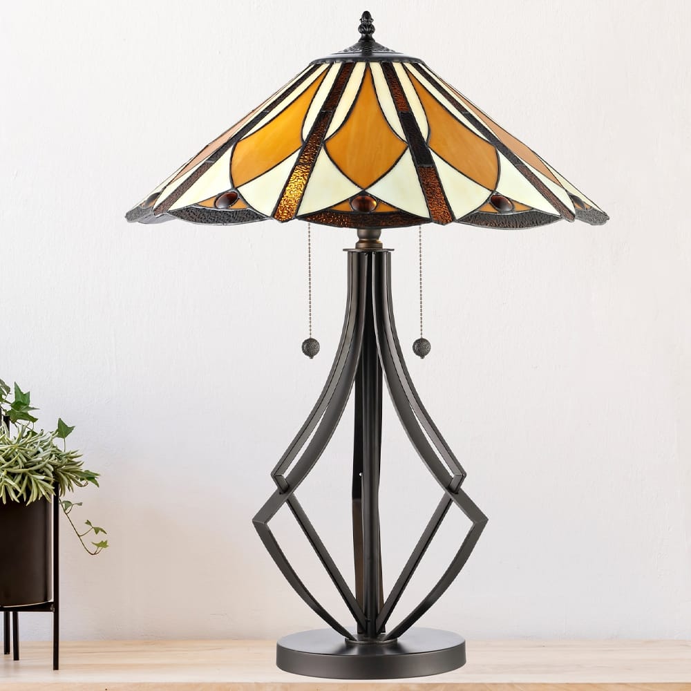 Diamond Flare Tiffany Table Lamp
