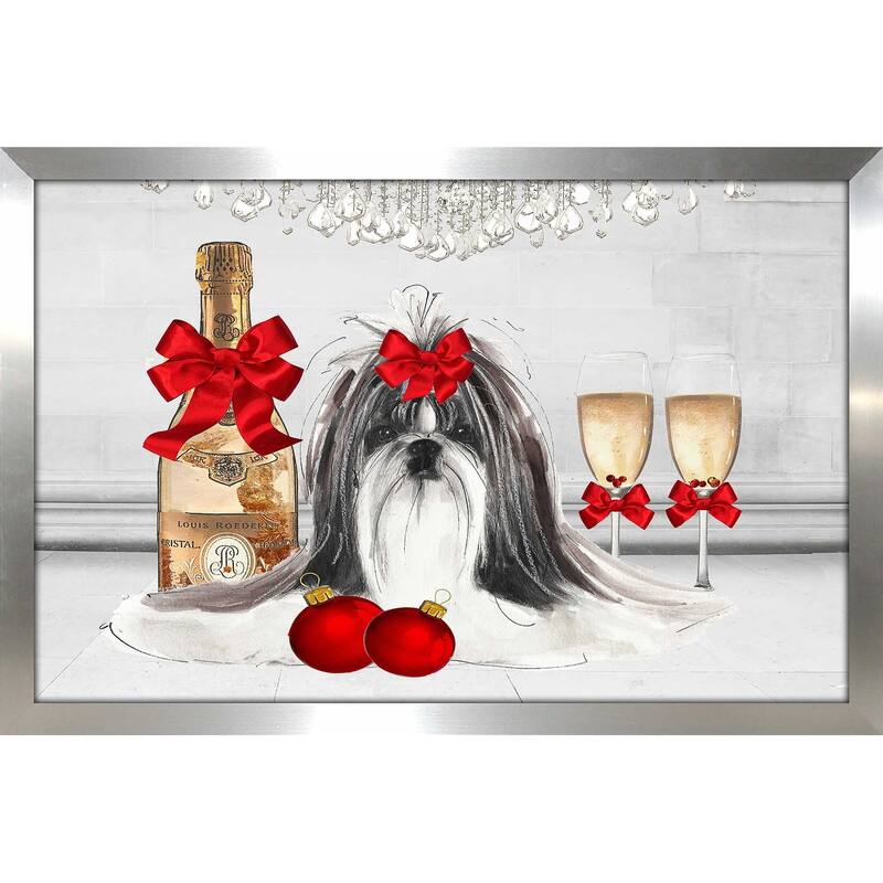 "Christmas Holiday Shih Tzu" by Jodi Print on Acrylic