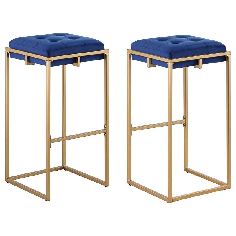 Nadia Upholstered Backless Stool (Set of 2)