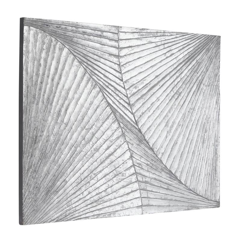 Wood Geometric Carved Radial Home Wall Decor - Gold or Silver - Roche River Decor