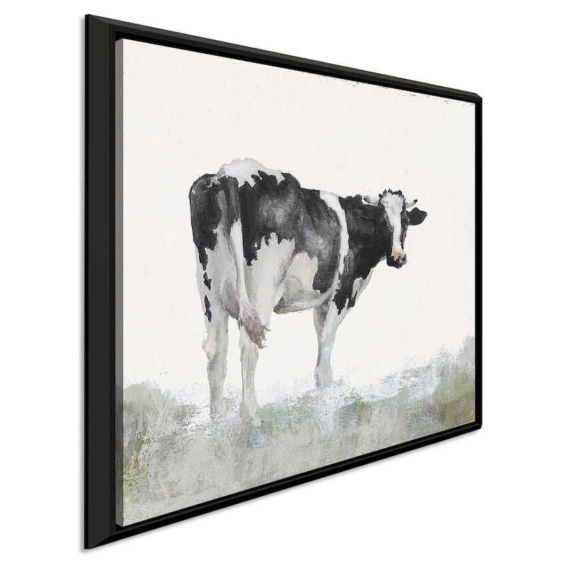 "Posing Cow" Print on Floating Canvas