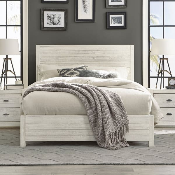 Grain Wood Furniture Montauk Queen Solid Wood Panel Bed On Sale Overstock 20603174