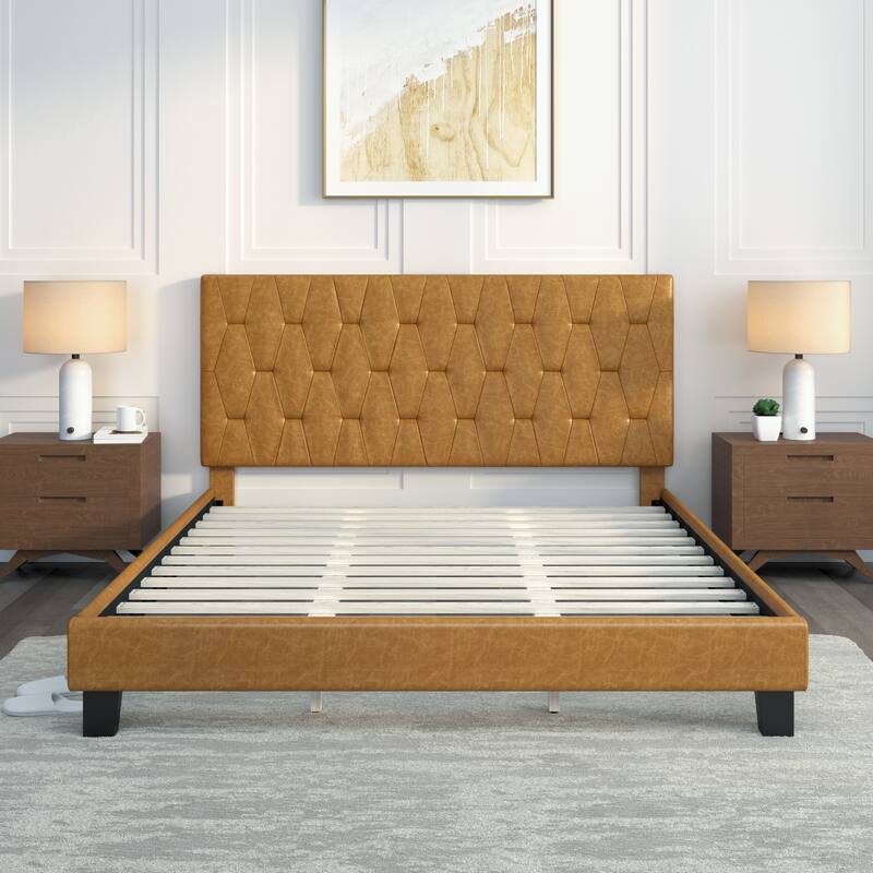 Corvus Somme Tufted Upholstered Platform Bed