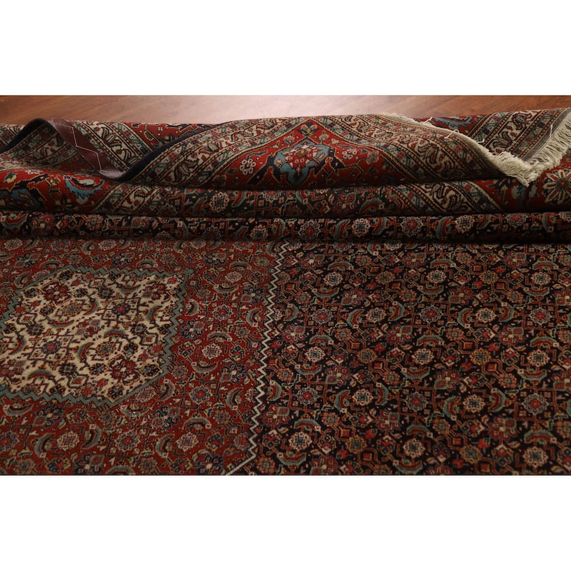 Vegetable Dye Tabriz Persian Vintage Rug Handmade Wool Carpet - 9'11" x 13'1"