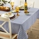 preview thumbnail 3 of 3, French Blue Farmhouse Gingham Tablecoth 70 Round