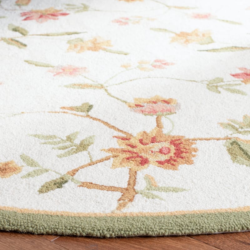 SAFAVIEH Handmade Chelsea Rodovica Floral French Country Wool Rug
