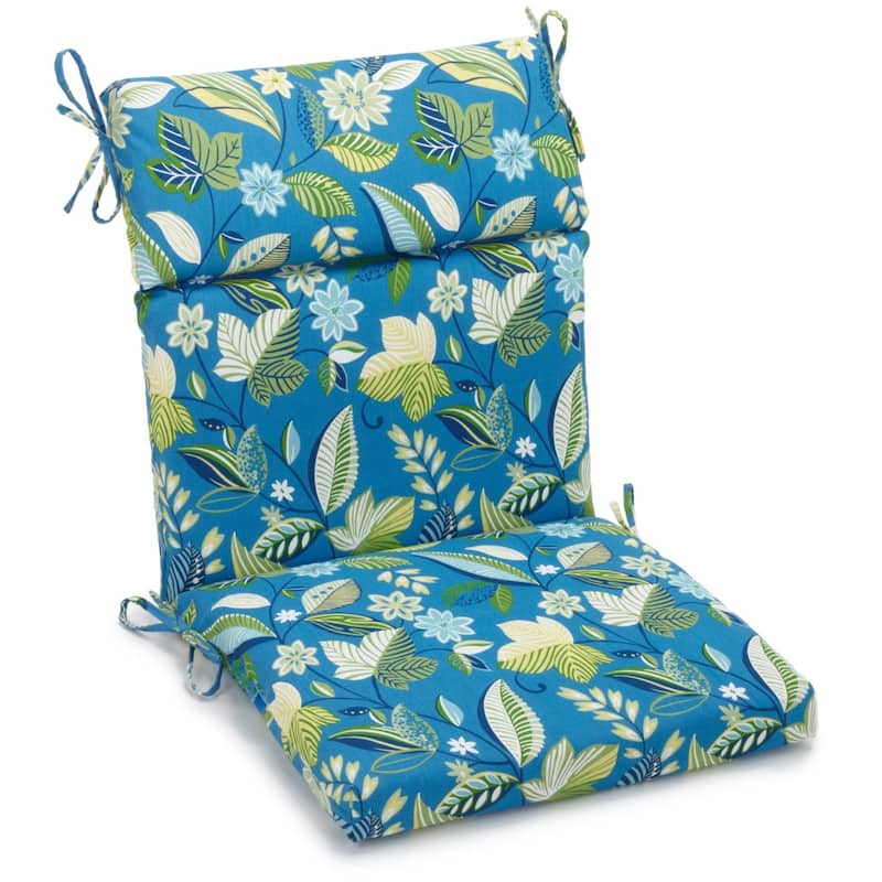 20-inch by 42-inch Three-section Outdoor Seat/Back Chair Cushion - Skyworks Caribbean