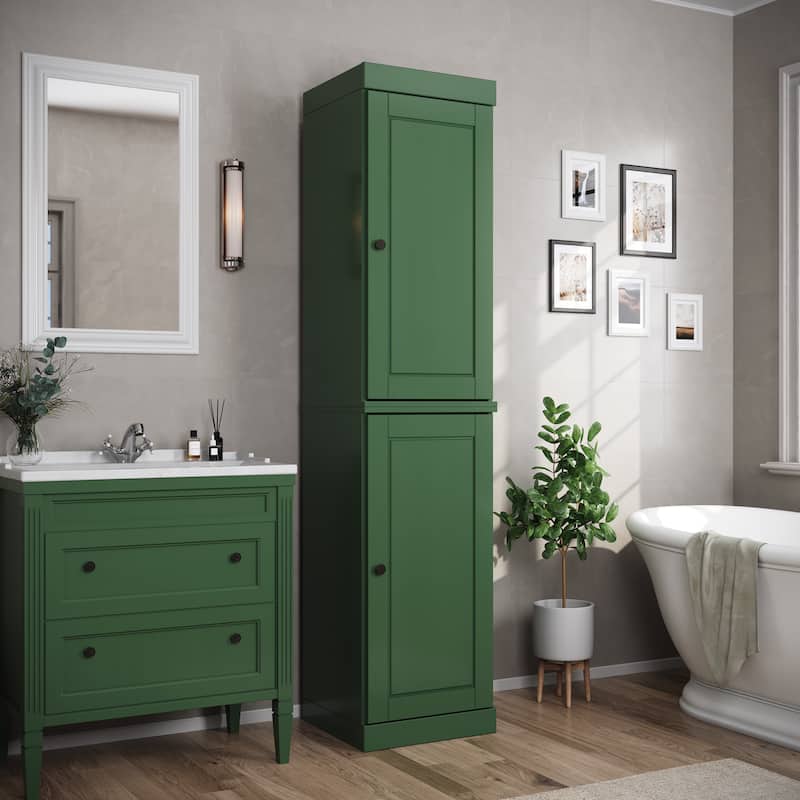 100% Solid Wood 16.5" Bathroom Cabinet with Optional Doors by Palace Imports