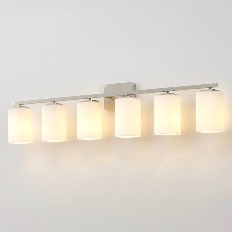 KAWOTI Modern & Contemporary Vanity Light with Frosted Glass Shade