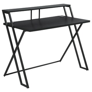 Xavier Writing Desk with USB Ports Black - Bed Bath & Beyond - 38302688