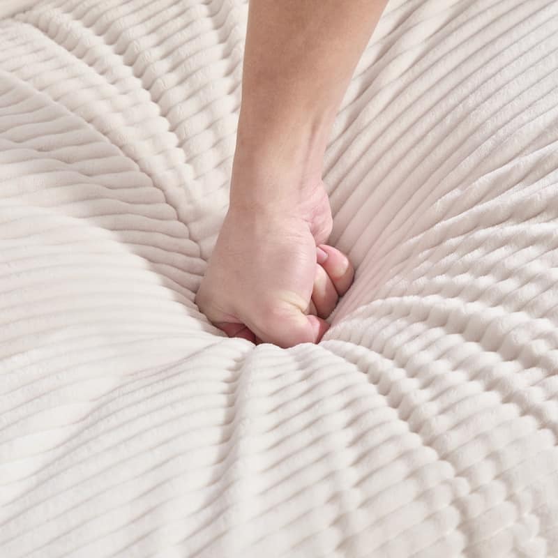 102.95" L-Shaped Corduroy Sectional Sofa with Movable Ottoman