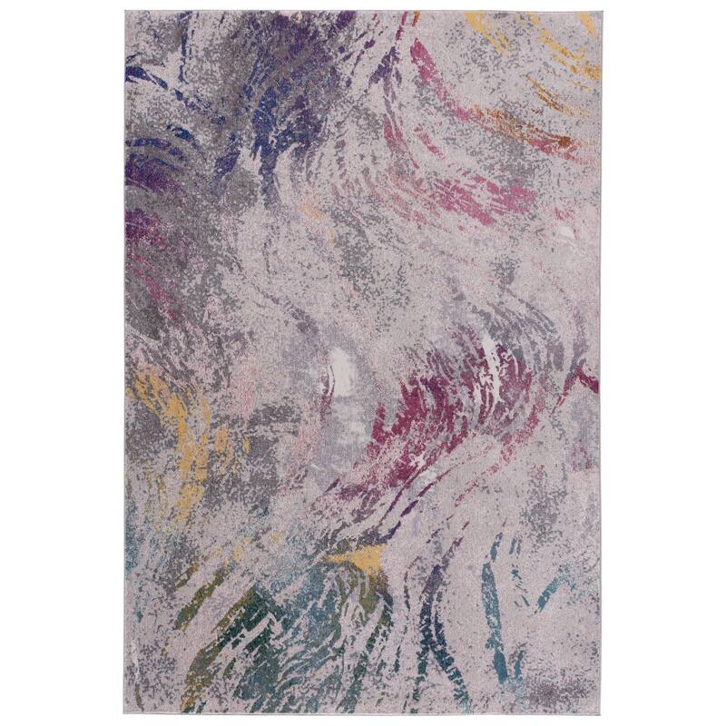 SAFAVIEH Aria Marjan Modern Abstract Rug - 5'1" x 7'3" - Ivory/Fuchsia