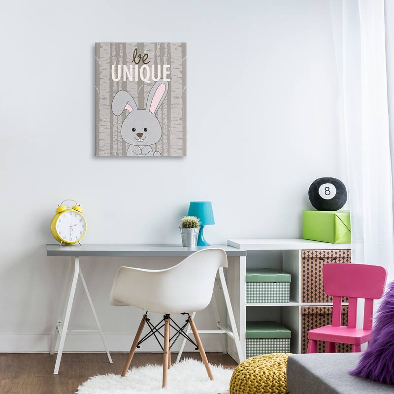 Stupell Be Unique Woodland Bunny Canvas Wall Art Design By Kim Allen
