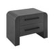 preview thumbnail 3 of 22, Christopher Knight Home - Mina Modern 2-Drawer Nightstand with Black Metal Handles