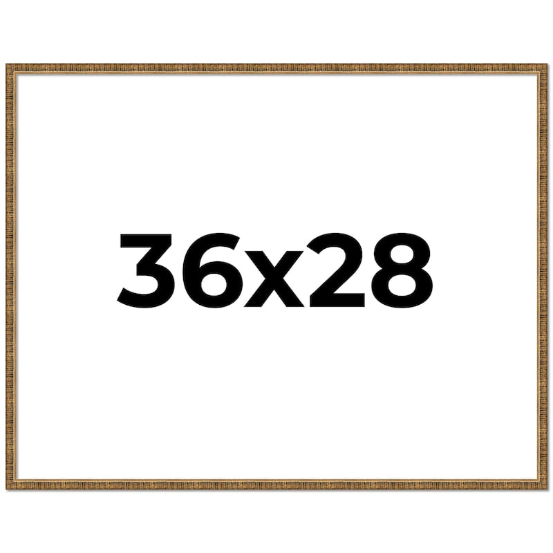 36x28 Frame Black Real Wood Picture Frame Kingsley Gold Distressed Photo Frame with UV Acrylic Foam Board Backing &