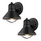 preview thumbnail 1 of 9, 2-Pack Outdoor Wall Sconce in Powder Coated Finish, Black 2-Pack