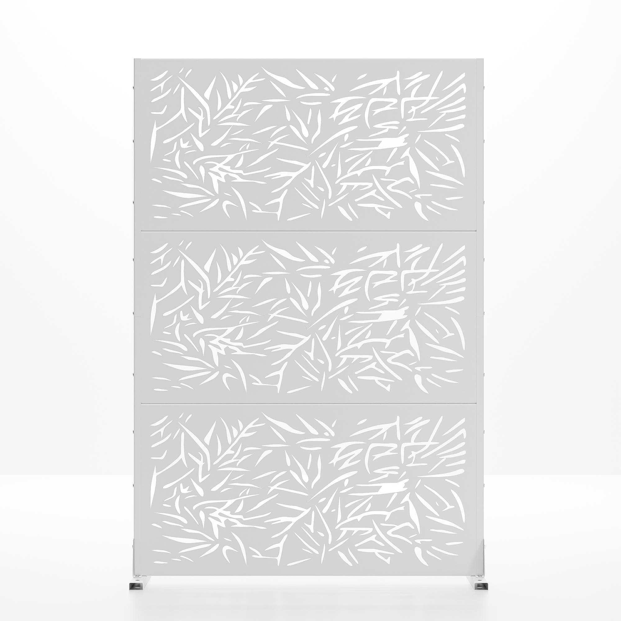 Outdoor Privacy Screen Free Standing Bamboo Leaves