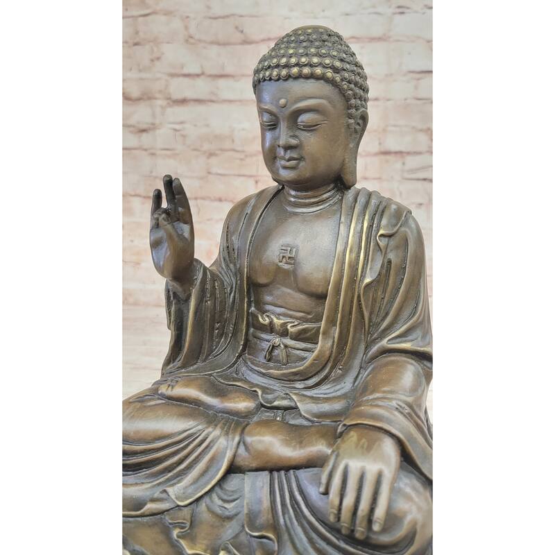 Meditating Shakyamuni Buddha Bronze Sculpture Statue Original Art