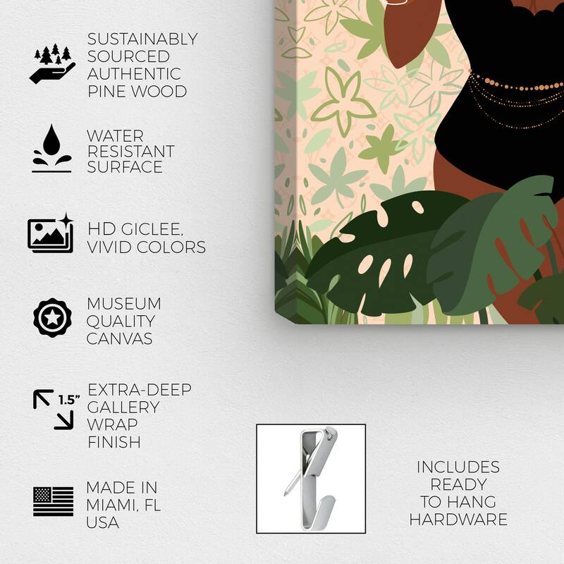 Wynwood Studio Fashion and Glam After Spa Cocktail Green and Cream White Tropical Wall Art Canvas Print