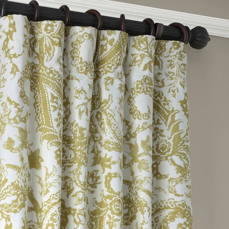 Exclusive Fabrics Edina Washed Classic Paisley Printed Cotton Curtain Panel