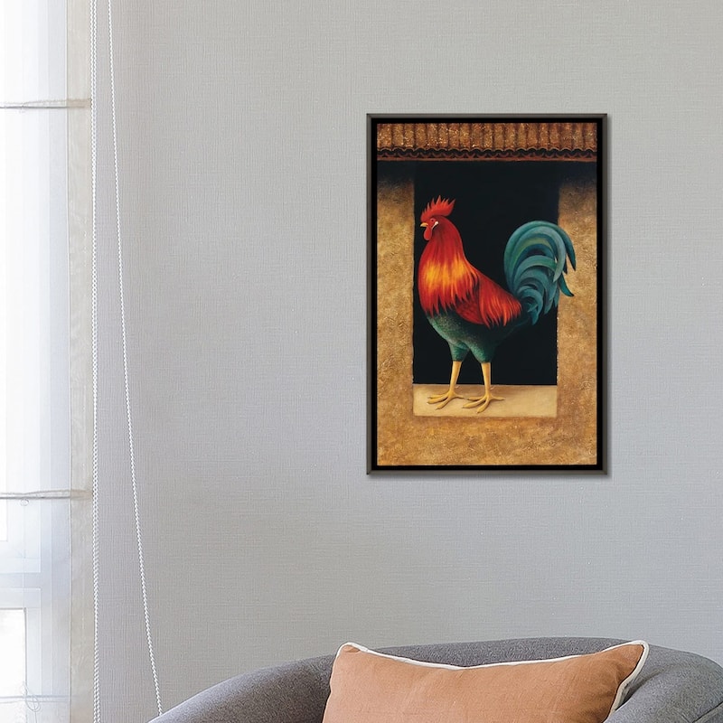 iCanvas "Rooster" by Lowell Herrero Framed