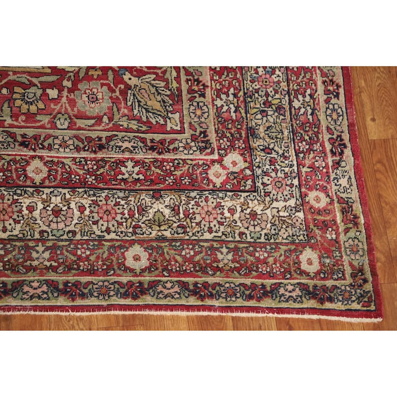 Vegetable Dye Kerman Lavar Persian Area Rug Hand-Knotted Wool Carpet - 6'3" x 9'4"