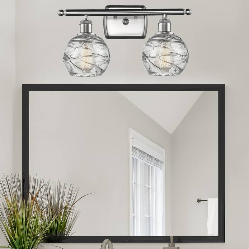 Innovations Lighting Athens Deco Swirl 2 Light 16" Bath Vanity Light