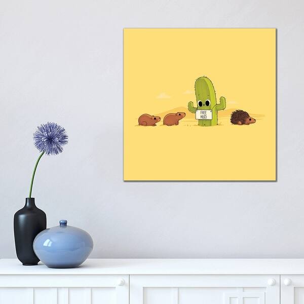iCanvas "Cactus Hugs" by Naolito Canvas Print - Bed Bath & Beyond - 35600880