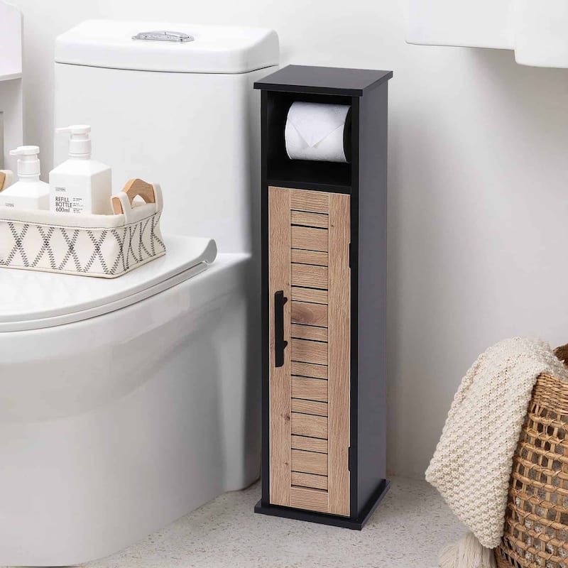 Toilet Paper Storage Cabinet with Dispenser Toilet Organizer - 7.2'L x 7.2"W x 29.9"H