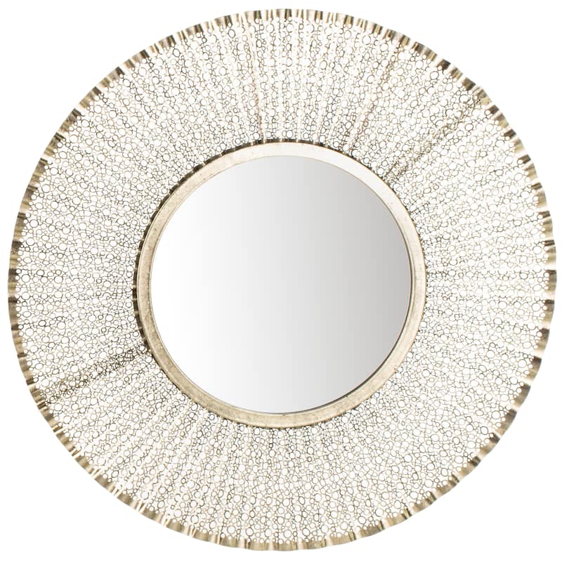 SAFAVIEH Shanice 31-inch Gold Round Mirror - 30.5" W x 1" L x 30.5" H - 31Wx1Dx31H