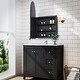 preview thumbnail 2 of 9, Bathroom Vanity with Top Sink Freestanding Vanity Set with Mirror Cabinet