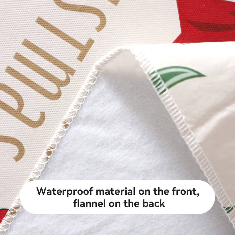 Ray Star Celebrate tablecloth Flannel Backing Christmas plants
