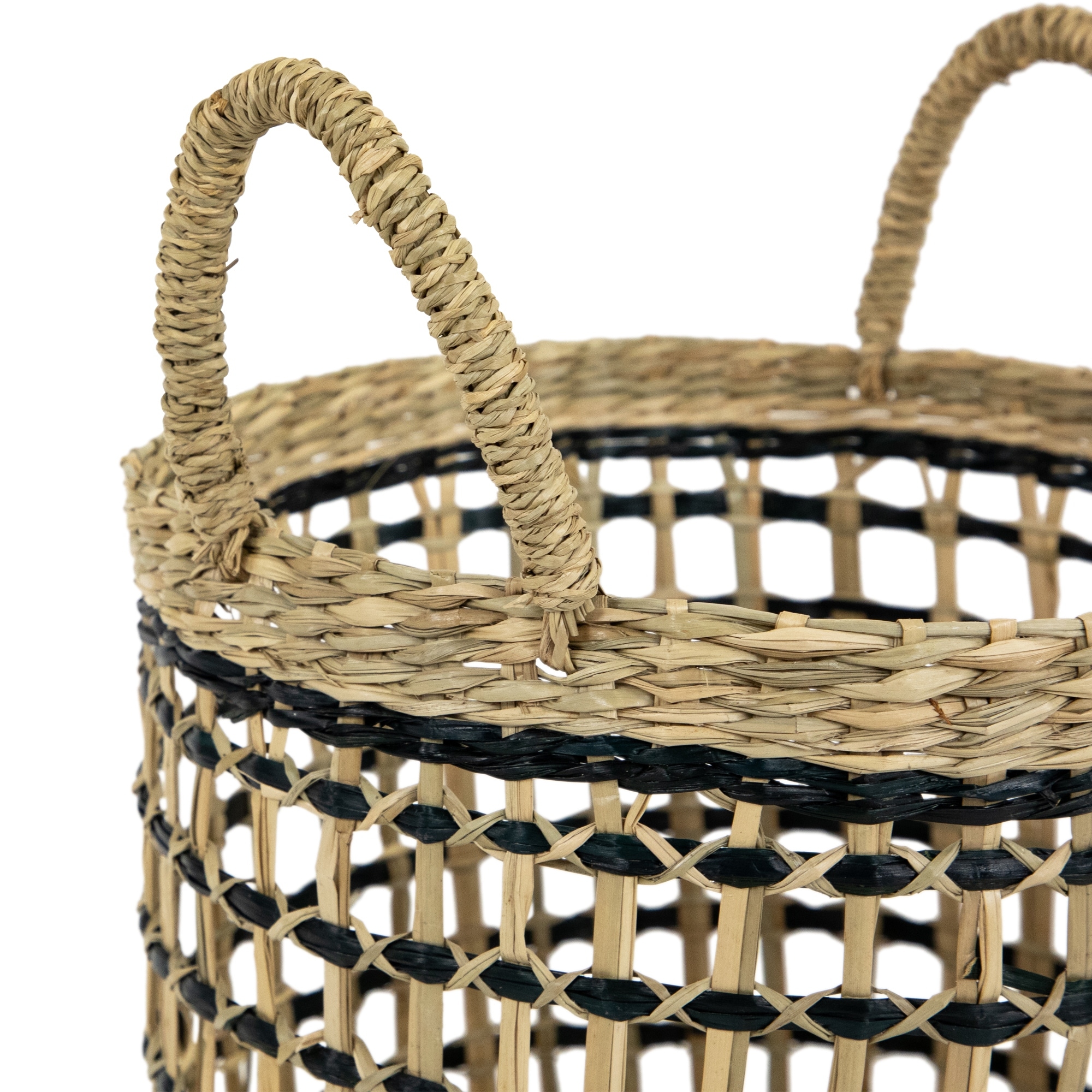 2/Set Natural Gathering Baskets w/Rope Handles