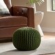 preview thumbnail 53 of 62, Moro Handcrafted Modern Cotton Pouf by Christopher Knight Home