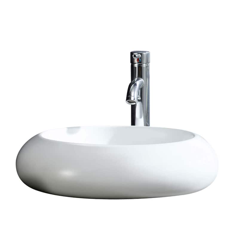 Fine Fixtures Stylish Vitreous-China White Vessel Sink