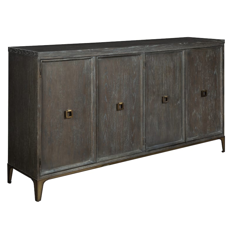 Hekman Edgewater Grey Distressed Wood Entertainment Center
