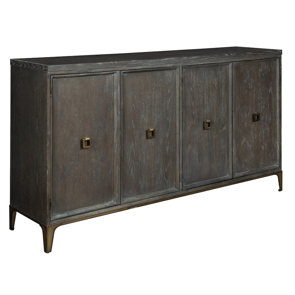 Hekman Edgewater Grey Distressed Wood Entertainment Center