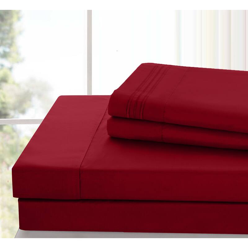 6 Piece Bed Sheet Set Deep Pocket Ultra Soft Microfiber Bedding Sheets