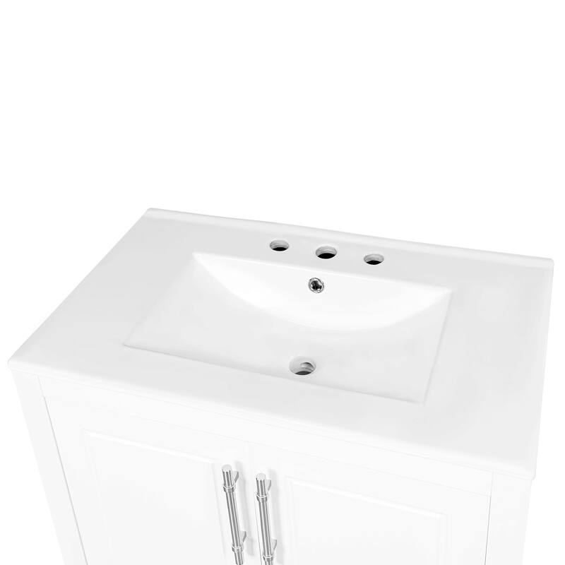 30" Bathroom Vanity with Sink, Multi-functional Cabinet with Doors and Drawers