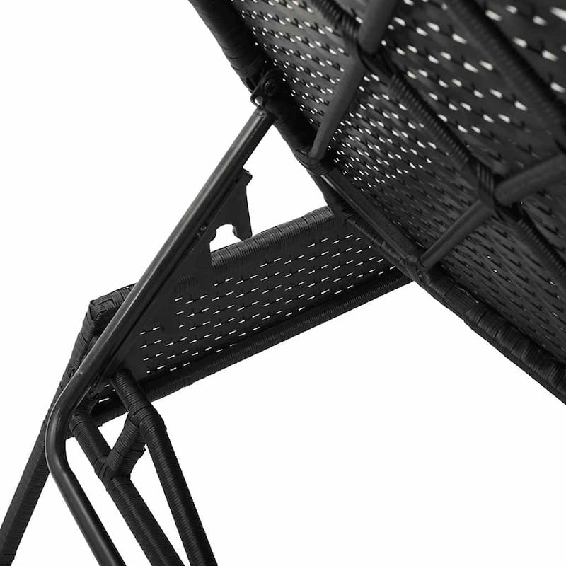 vidaXL Patio Sun Lounger Black/Brown/Grey - 9.1 x 31.0 x 13.2