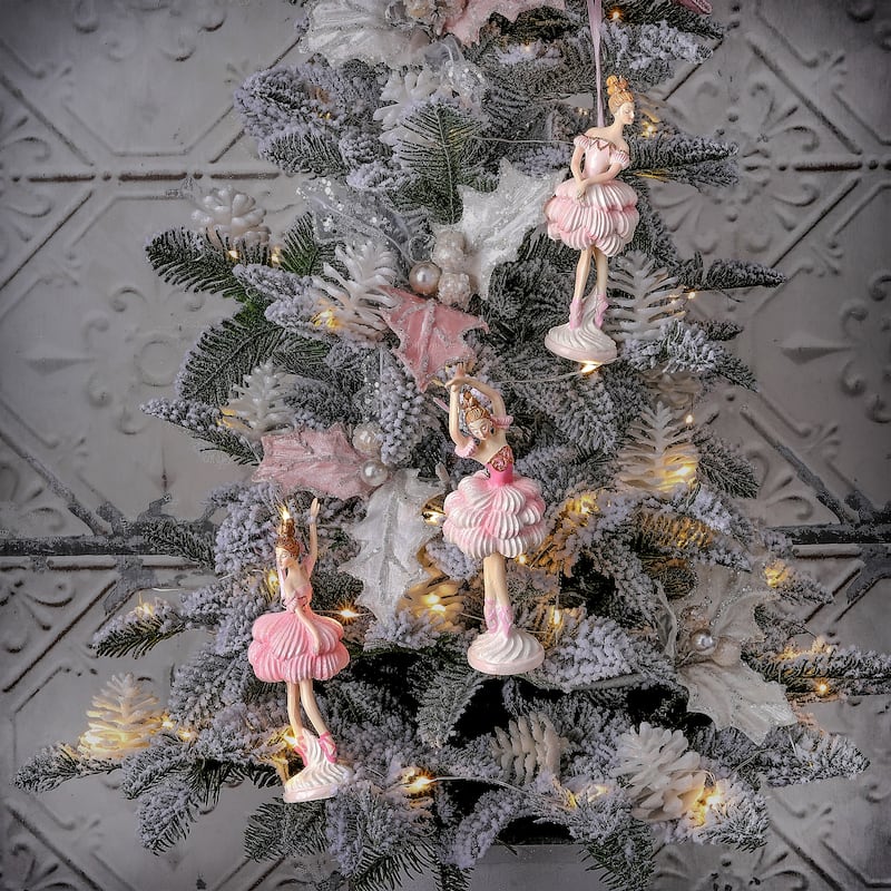 5.5-6" Resin Ballerina Ornament Set of 3