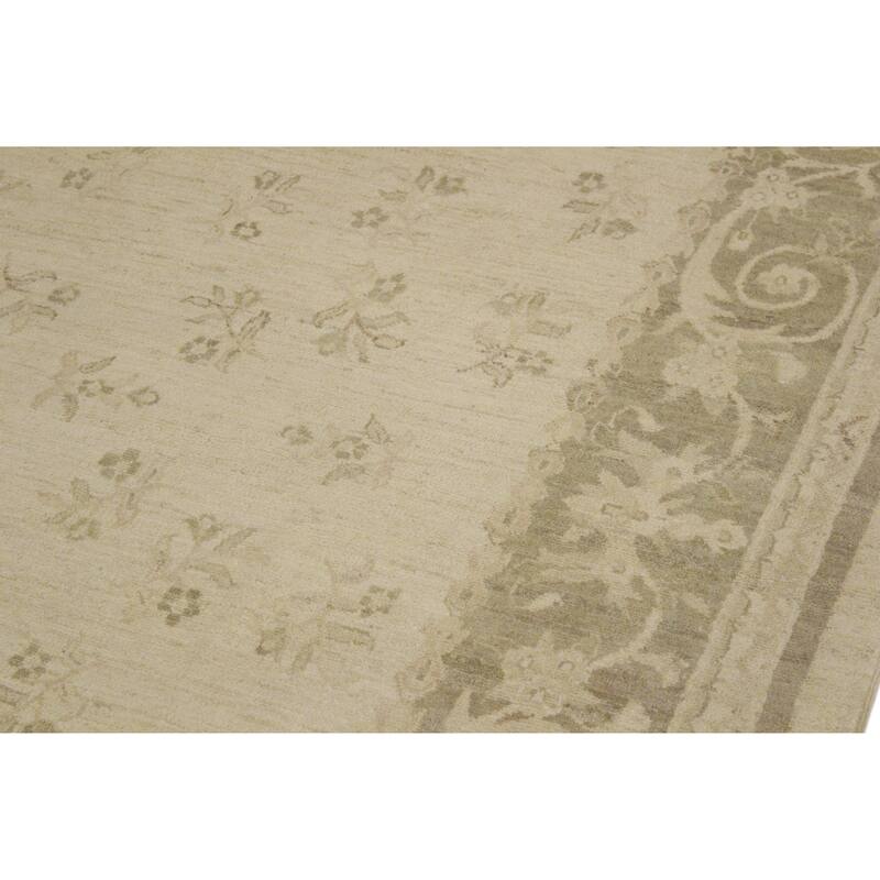 Artisan Oushak Open Field Hand-Knotted Wool Area Rug
